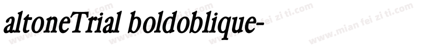 altoneTrial boldoblique字体转换